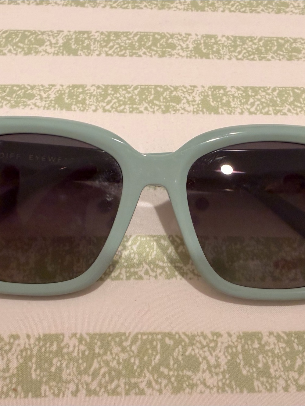 Light Blue Diff Women's Oversized Sunglasses - Fashion Eyewear